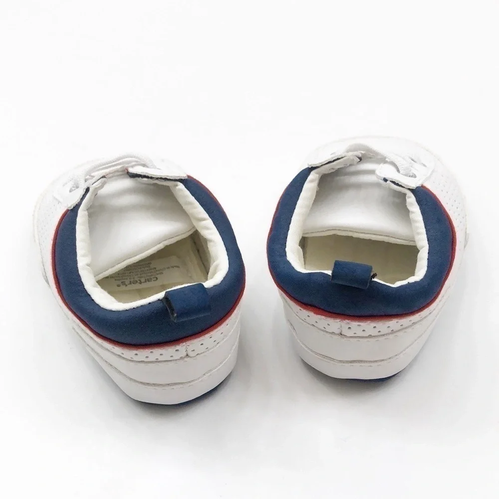 Carter's white baby walker crib tennis shoes